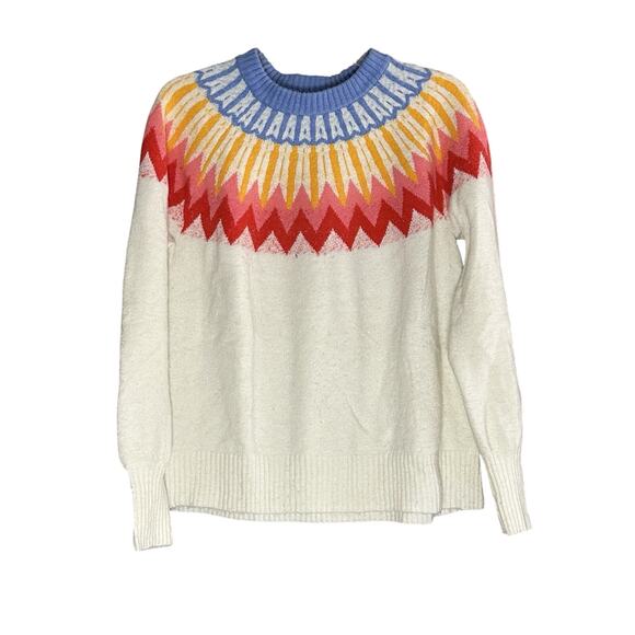 French Connection Essentials Ladies Sweater, Size-M , Color-Ivory/ multi - Picture 3 of 5